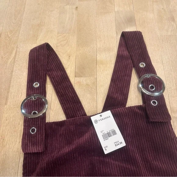 NWT Luxology Purple Corduroy Jumper Pocket Dress Women’s Size Small - Picture 6 of 14